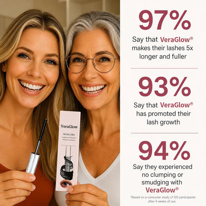 VeraGlow® Waterproof Fibre Mascara💧 – Volume & Length without Clumping for Dramatic Moments